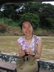 Chen on boat ride across to National park