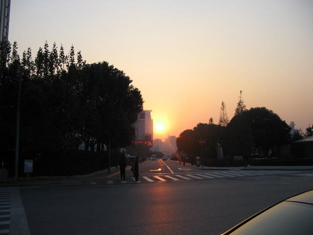 Shanghai Pudong District-sunset